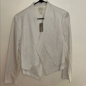 Chico's White Mesh Blazer